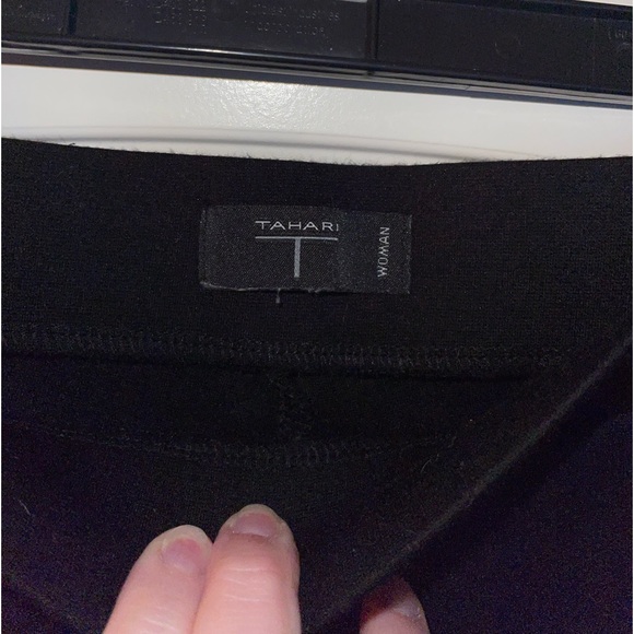 Black pull-on stretch pants. - Picture 3 of 3